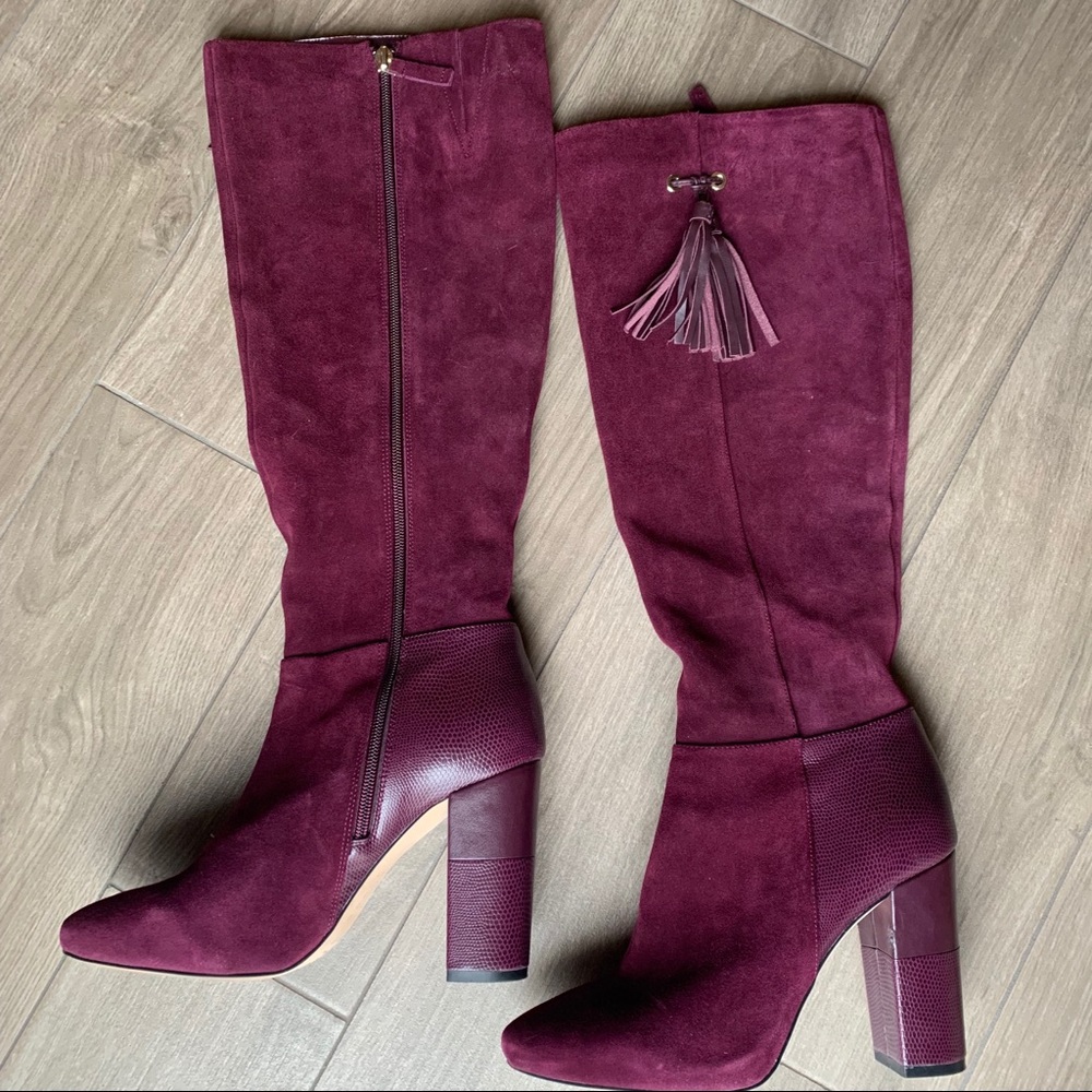 White House Black Market Rosewood/Burgundy Boots!